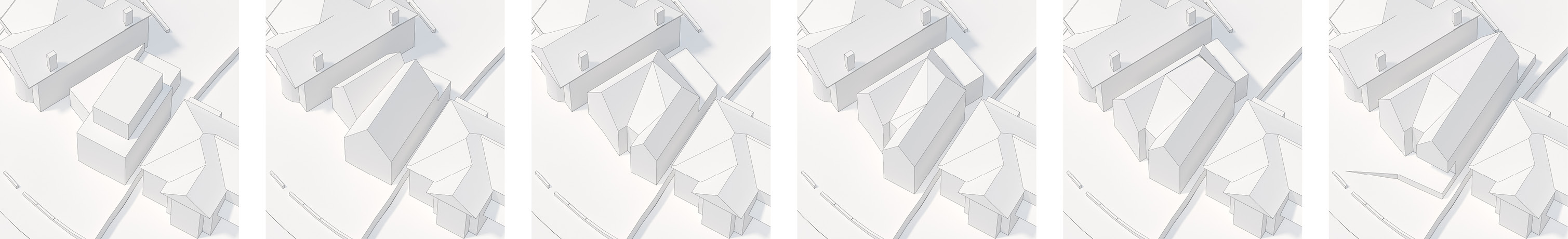 Wedge House: massing progression | Jacob Bley Griffiths